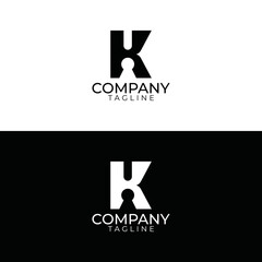 k lock logo design and premium vector templates


