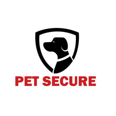 pet secure logo design vector