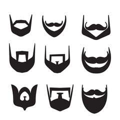 hand drawn doodle mustache beard illustration vector collection