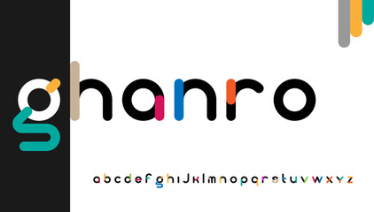 Fototapeta bold small alphabet letter logo design obraz
