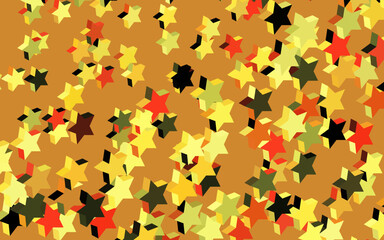 Dark Red, Yellow vector pattern with christmas stars.
