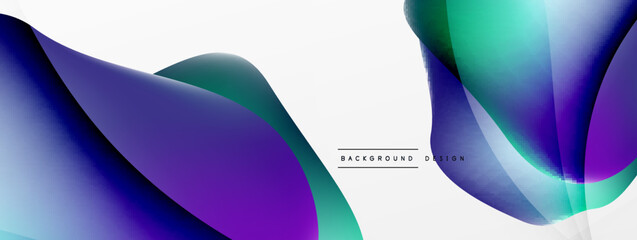 Fluid color abstract background. Liquid gradients, wave pattern. Trendy techno business template for wallpaper, banner, background or landing