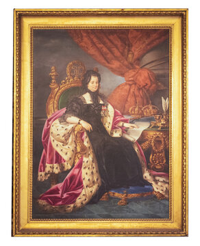 Portrait of Maria Theresa of Habsburg, painted by Agostino Comerio, founder of the Braidense National Library, Milan - Italy, 24 September 2022