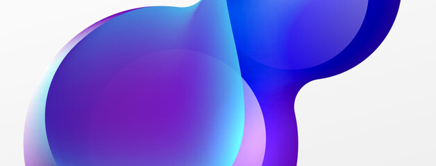 Fluid abstract background, round shapes and circle flowing design for wallpaper, banner, background or landing