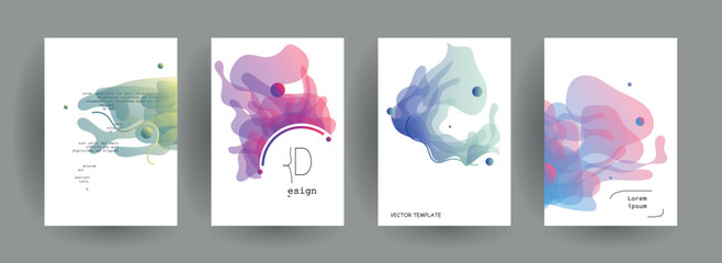 Minimal Vector covers design. Cool halftone gradients. Future Poster template.