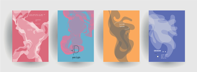 Obraz na płótnie Canvas Minimal Vector covers design. Cool halftone gradients. Future Poster template.