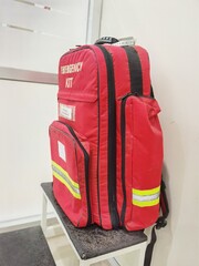 emergency bag for dangerous situations in the hospital room