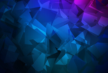 Obraz premium Dark Pink, Blue vector polygonal background.