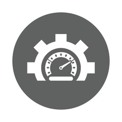 Seo, dashboard, performance, speed icon. Gray vector sketch.