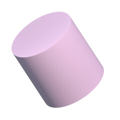 cylinder geometric 3d icon
