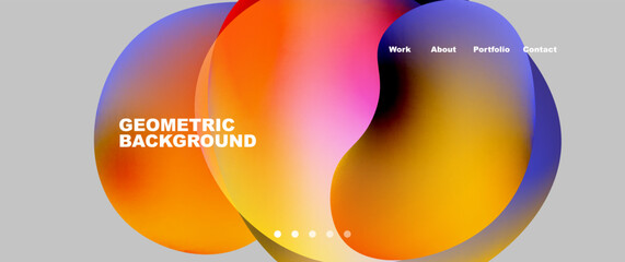 Fluid shapes vector abstract background