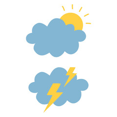 weather stickers illustration