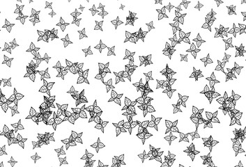 Black and White vector natural artwork with leaves.