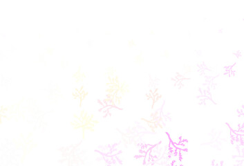 Fototapeta na wymiar Light Pink, Yellow vector natural artwork with sakura.