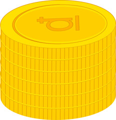 Vietnam flag hand drawn,Vietnamese Dong Coin hand drawn