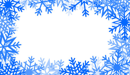 Modèle de Noël Flocons de Neige Bleu