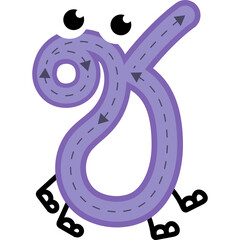 thai cute alphabet cartoon