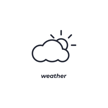 Vector sign weather symbol is isolated on a white background. icon color editable.