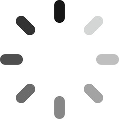 Loading round icon illustration. Buffering symbol best for video player app or web.