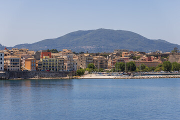 Fototapeta premium Old Town of Kerkyra is a certified UNESCO World Heritage Site because of its abundant history and unique architecture, Ionian islands, Greece