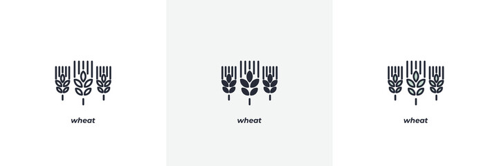 Fototapeta na wymiar wheat icon. Line, solid and filled outline colorful version, outline and filled vector sign. Idea Symbol, logo illustration. Vector graphics