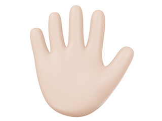 Fototapeta premium 開いた手、挙手やストップ等のハンドサイン