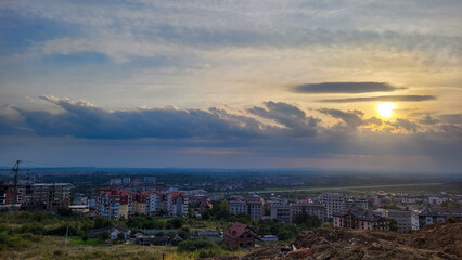 sunset over the river