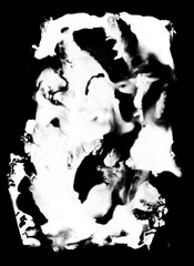 Grunge Black And White Painting Overlay 20. Great as an overlay and as a background for psychedelic and surreal images.