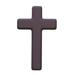 cross of Halloween Day isolated white background,3d rendering