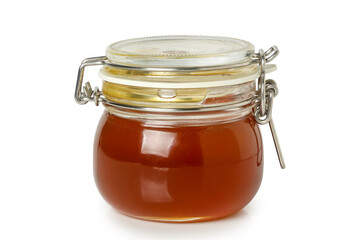 jar of honey isolated