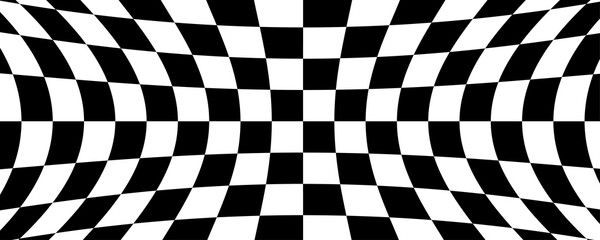 Race flag. Motorsport and autosport. Racing flags. Vector sport wave banner. Sport waves symbol. Checkered flag, checkerboard for texture. Squares, raster pattern. Championship sign