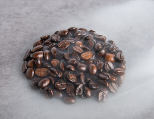 Coffee beans on background 