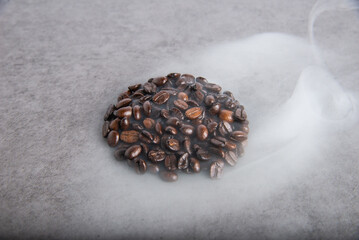 Coffee beans on background 