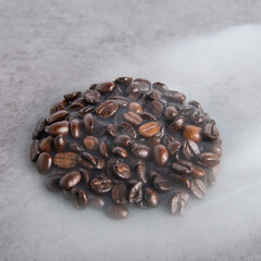 Coffee beans on background 