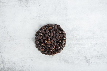 Coffee beans on background 