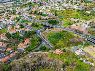 Funchal Aerial View. Funchal is the Capital and Largest City of Madeira Island, Portugal. Europe.