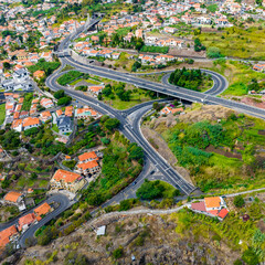 Funchal Aerial View. Funchal is the Capital and Largest City of Madeira Island, Portugal. Europe.