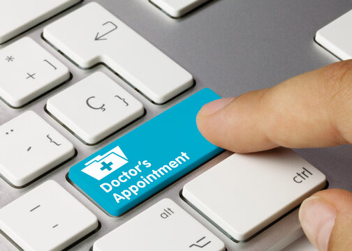 Doctor’s Appointment - Inscription on Blue Keyboard Key.