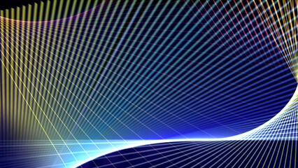 colorful lines of abstract background, 3D rendering