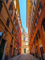 Fototapeta premium Genoa city sights with architecture
