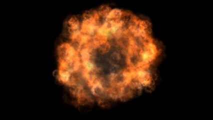 fire flame explosion in space