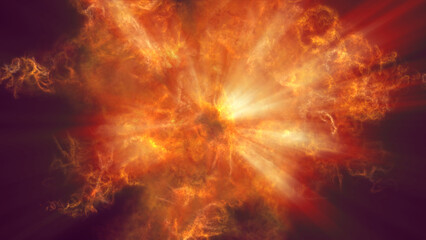 Fototapeta premium fire flame explosion in space