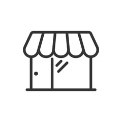 shop outline vector icon shop stock vector icon for web, mobile app and ui design