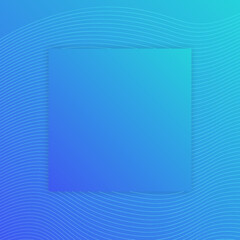 color gradient background template with square place for text. abstract gradient square template for social media posting, promo business banners and posters. light blue color overflowing gradient