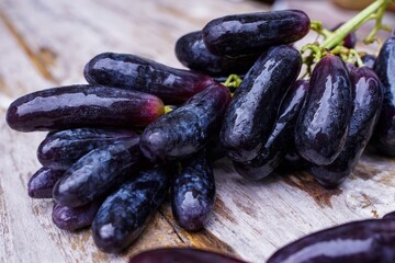 Witch grapes, moon drops, grapes or sweet sapphires picked from the garden fresh and new.  It is a seedless grape that is sweet and delicious.