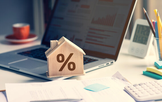 Property interest rate,finance loan increase.investor planning.business real estate