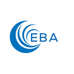 EBA letter logo. EBA best Black background vector image. EBA Monogram logo design for entrepreneur and business.
