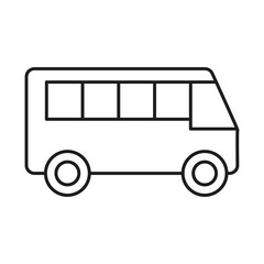 Bus line icon. Monochrome illustration