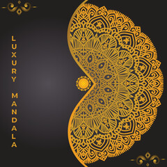 Luxury mandala design background template