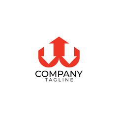 w arrow logo design and premium vector templates